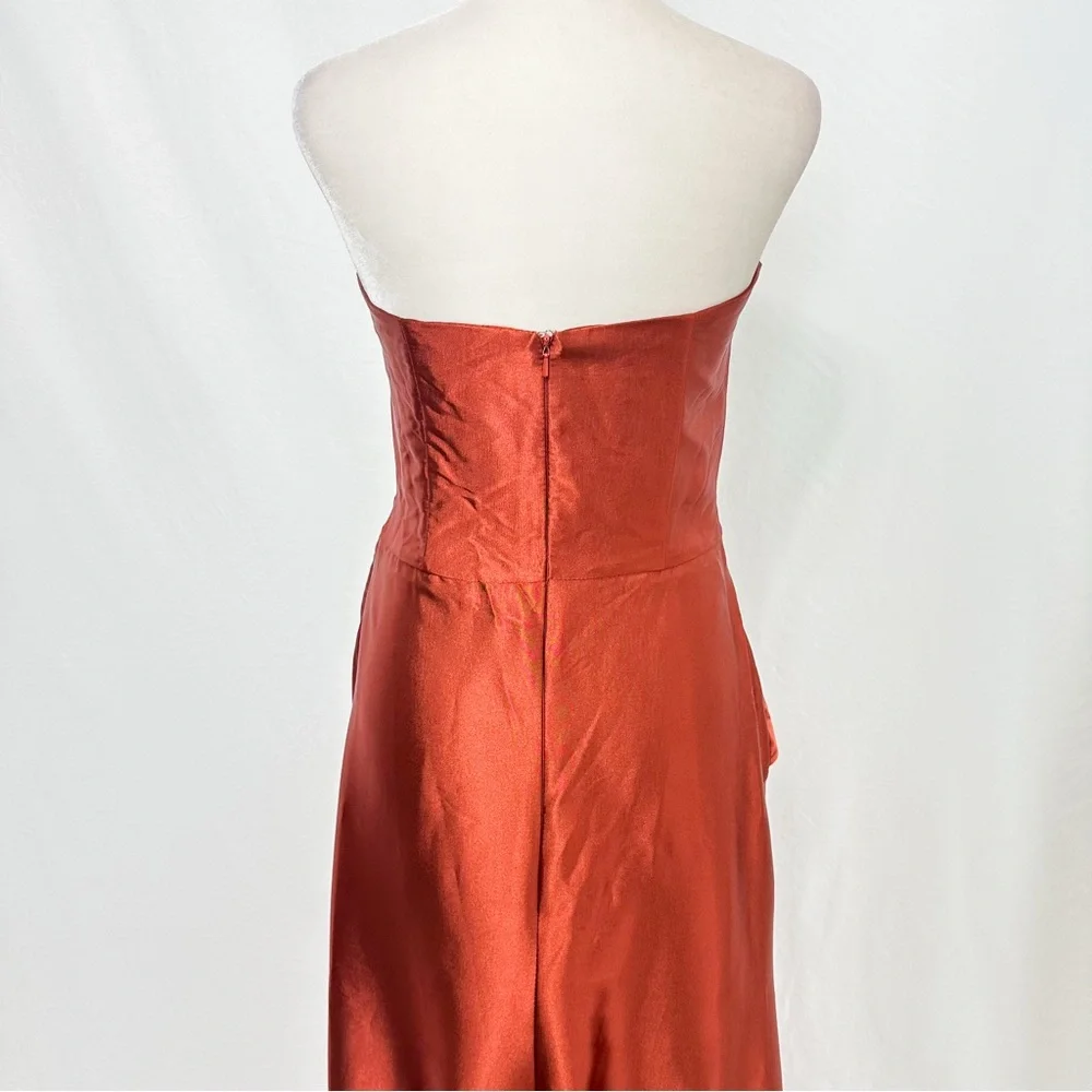 Jessica McClintock Strapless Rust Dress - Picture 6 of 8